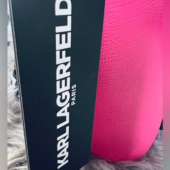 Karl Lagerfeld NWT Paris Maybelle Hobo Two Way Crossbody Bag Purse Fuchsia Pink - Picture 8 of 10